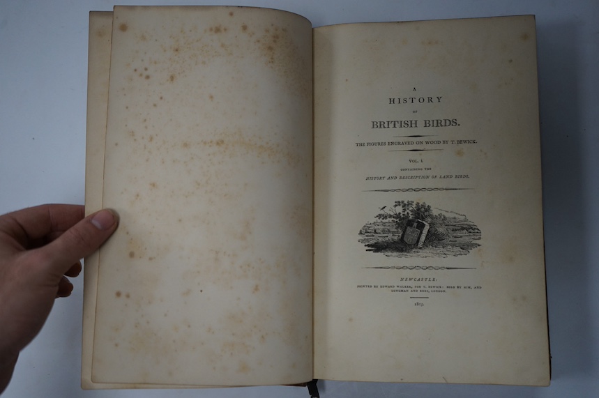 Bewick, Thomas - A History of British Birds, 2 vols. (Land and Water Birds), third edition, 8vo, numerous woodcut vignettes and illustrations, bound with ‘Supplement’ to rear of vol. 2, dated 1821, and 5pp. ‘Addenda’ to